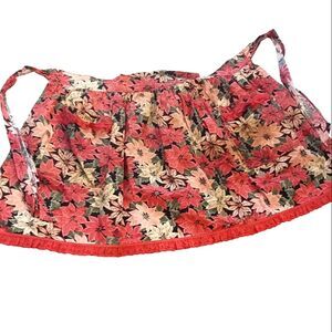 Retro Vintage Poinsettia Kitchen Apron